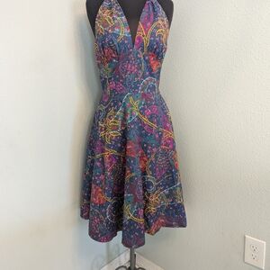 Ralph Lauren Blue Purple Halter Sundress